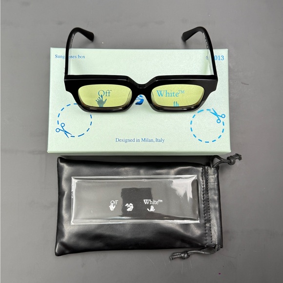 Off-White Accessories - Off-White Black Sunglasses with Yellow Lenses